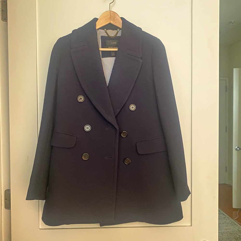 JCrew double cloth pea coat size 2